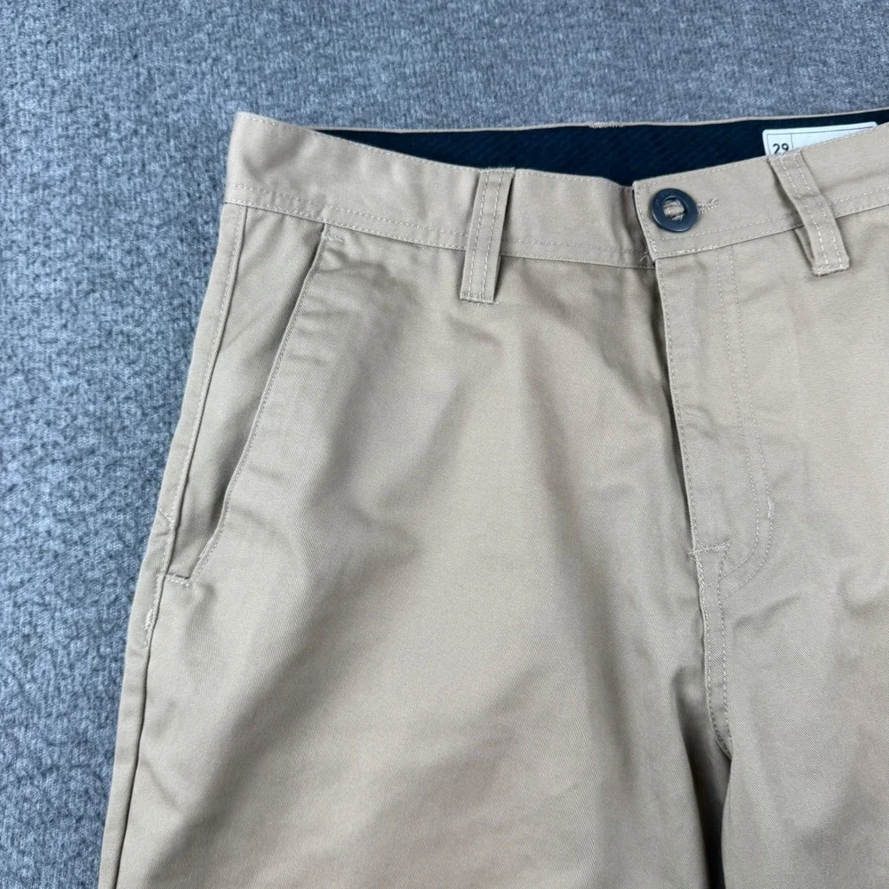 Volcom Chino Shorts Men's 29 Khaki Tan Frickin Modern Fit Repreve A0911600